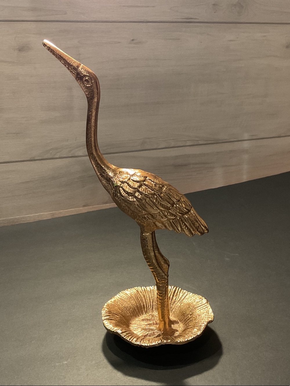 Gold Heron Decorative Ring Holder - Home Art Accent